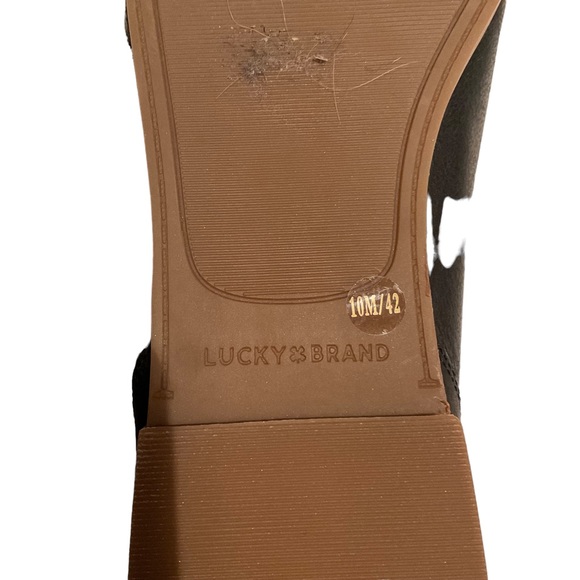 Lucky Brand Men’s/Women’s Leather Black loafer/slip on shoes. Size 10M/42 - Picture 7 of 8